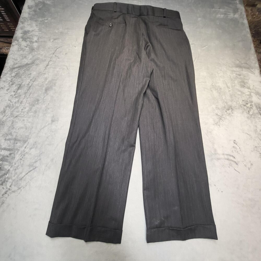 Botany 500 Suit Mens 42 Gray 2 Piece Classic Fit Single-Breasted Stretch Striped - Picture 16 of 16